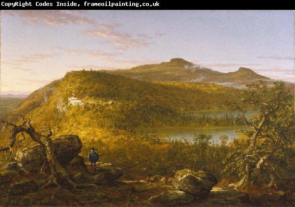 Thomas Cole A View of the Two Lakes and Mountain House, Catskill Mountains, Morning